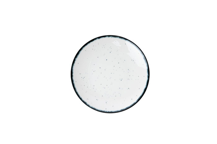 Hermia Juego de vajilla de porcelana 24 piezas Blanco y Negro